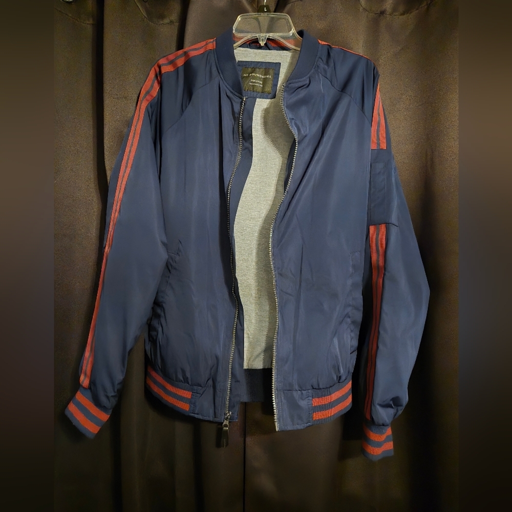 No Boundaries Blue Cove Bomber Jacket Men’s Small (34–36)